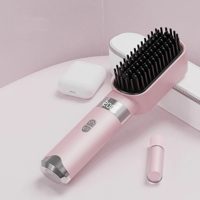 Portable Wireless Charging Hair Straightening Comb - Image 14