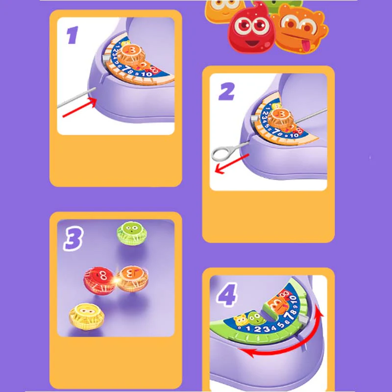 Kids' 4-Player Battle Spinning Top Toy Set - Image 7