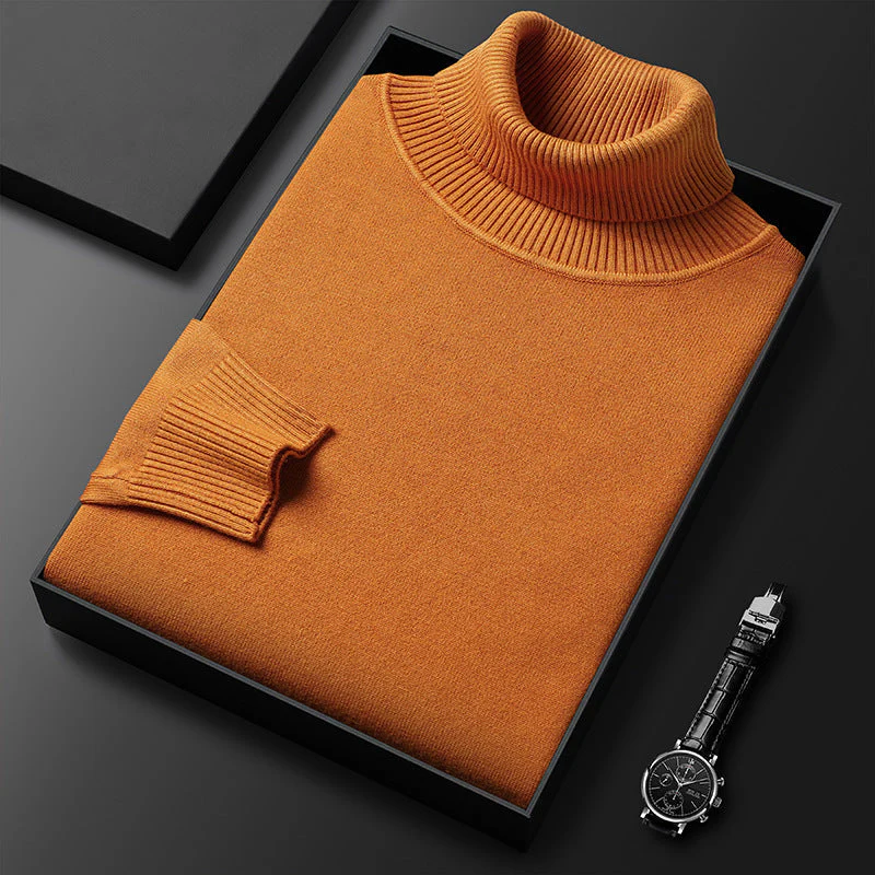 Men's Solid Color Premium Cashmere Sweater - Image 11