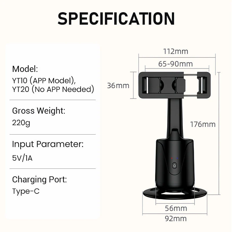 Portable 360°Auto-Tracking Phone Stand - Image 8