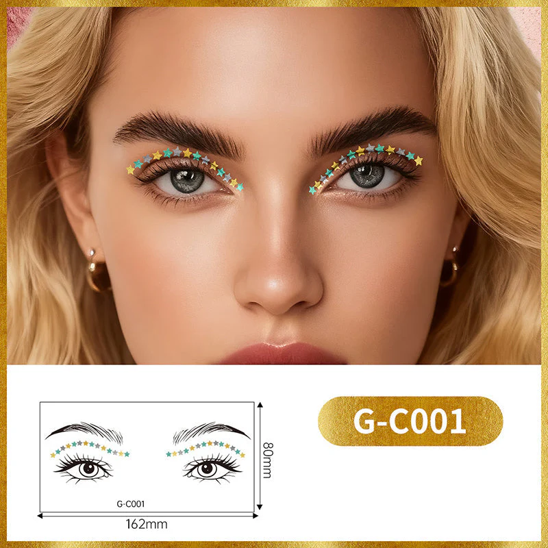 Long-Lasting Gilded Eye Makeup Stickers - Image 18