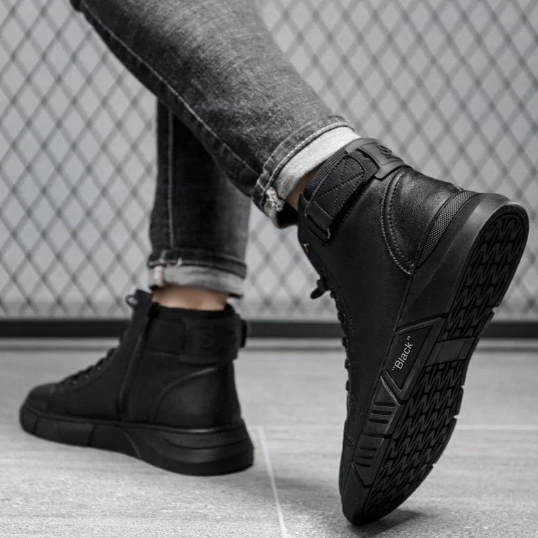 Black Warm Leather Boots - Image 10