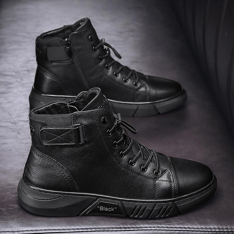 Black Warm Leather Boots - Image 12