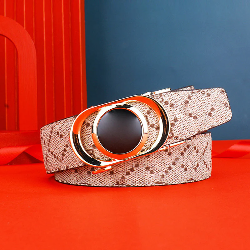 Men's Automatic Buckle Leather Belt - Image 2