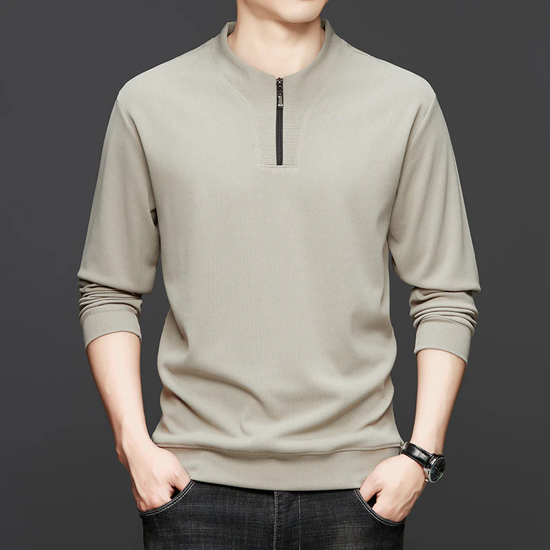 Men's Half-Zip Crew Neck Casual Pullover - Image 9