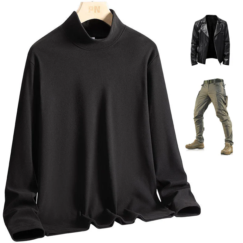 Ideal Gift - Men's Crew Neck Warm Solid Color Base Layer - Image 8