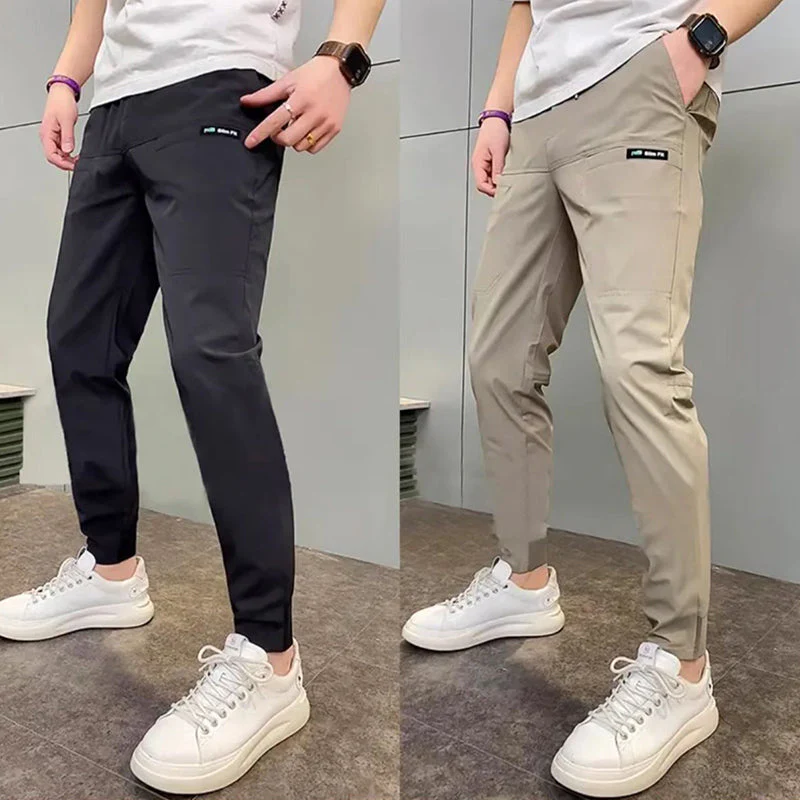 Men's High Stretch Multi-pocket Skinny Cargo Pants - Image 3