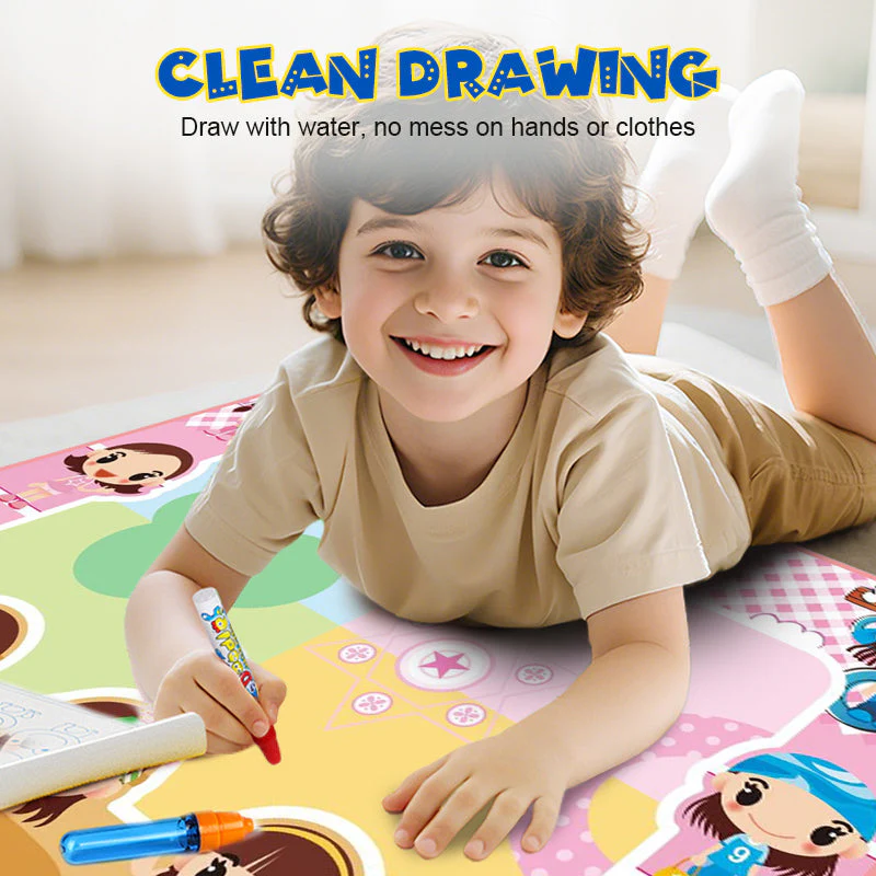 80x60cm Mess-Free Water Doodle Mat Toddler Toy - Image 2