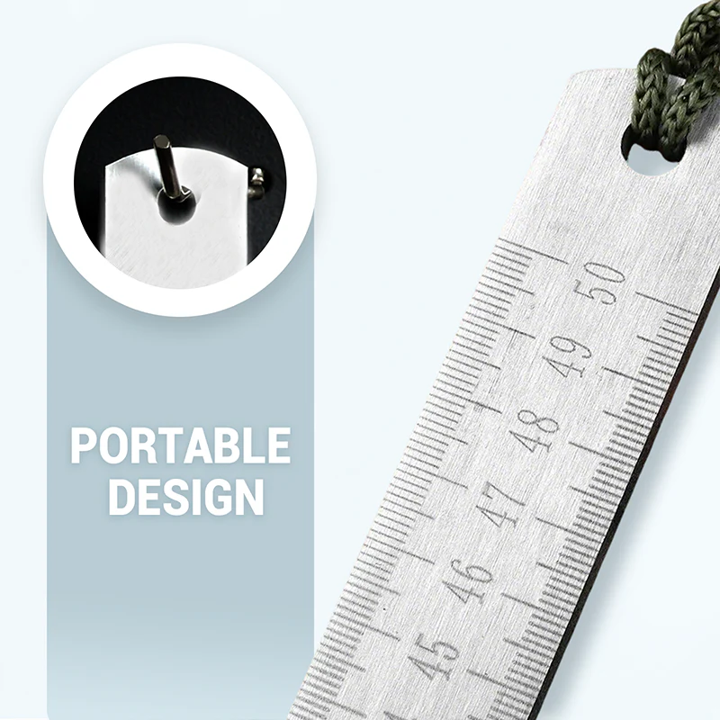 Multifunctional Portable Self-Defense Stainless Steel Ruler - Image 4
