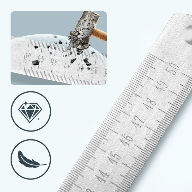 Multifunctional Portable Self-Defense Stainless Steel Ruler - Image 7