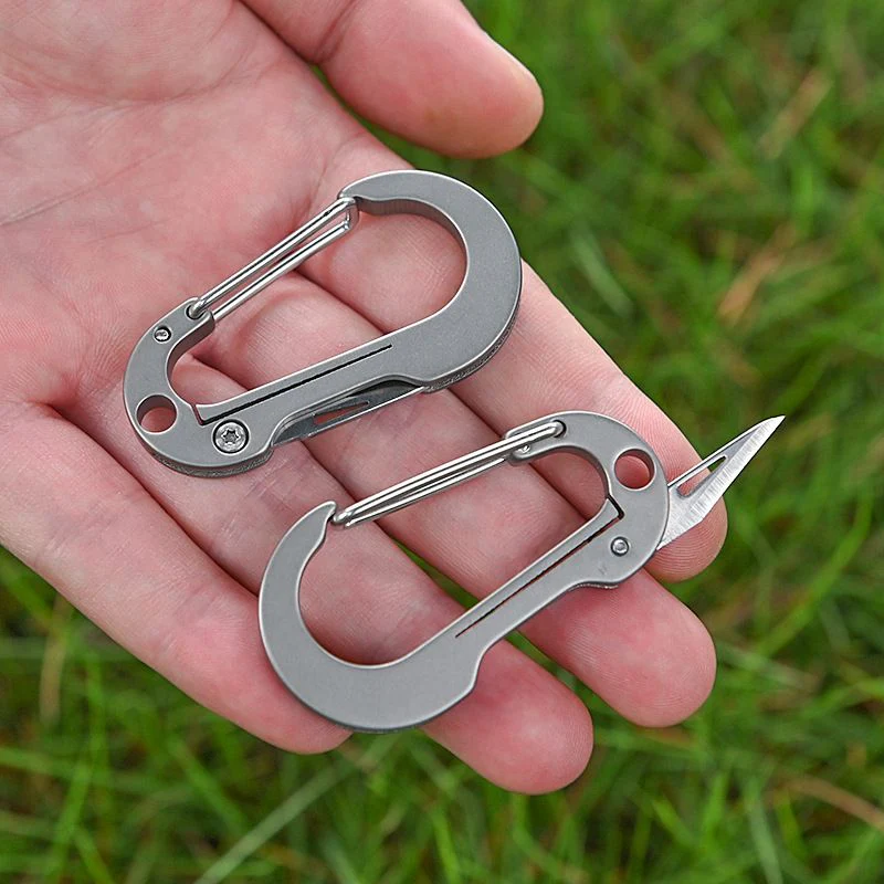 Multifunctional Titanium Keychain Carabiner With Pocket Knife - Image 14