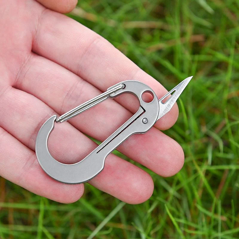 Multifunctional Titanium Keychain Carabiner With Pocket Knife - Image 15