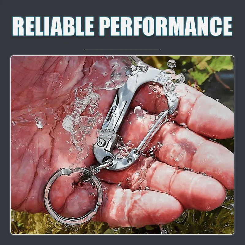 Multifunctional Titanium Keychain Carabiner With Pocket Knife - Image 3