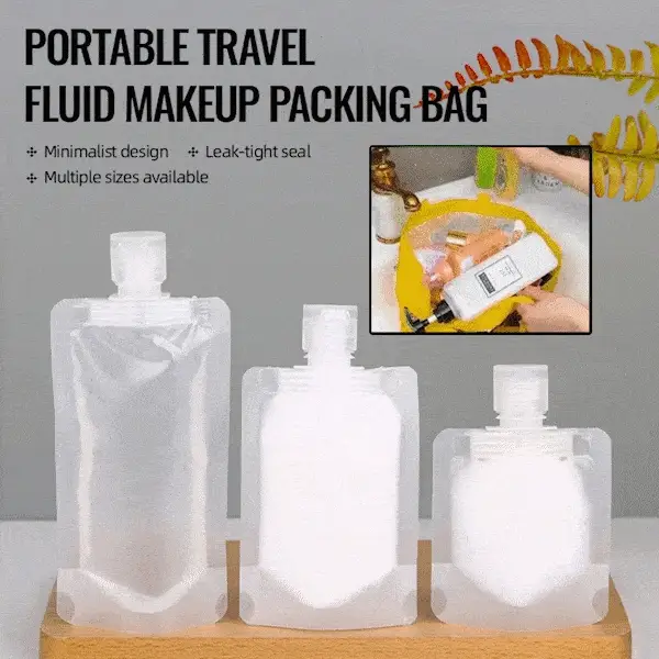 🌷Portable Travel Fluid Makeup Packing Bag(10 Pcs）