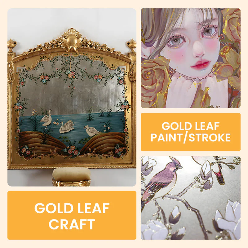 Waterproof gold leaf paint for arts, paintings and crafts - Image 6