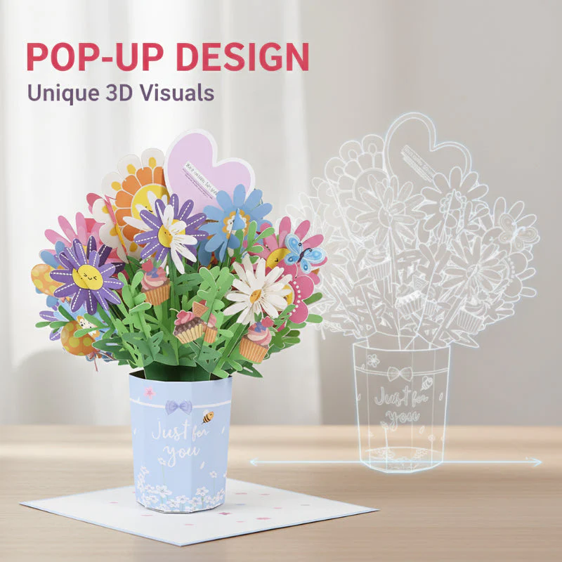 3D Pop-Up Bouquet Greeting Card - Image 4
