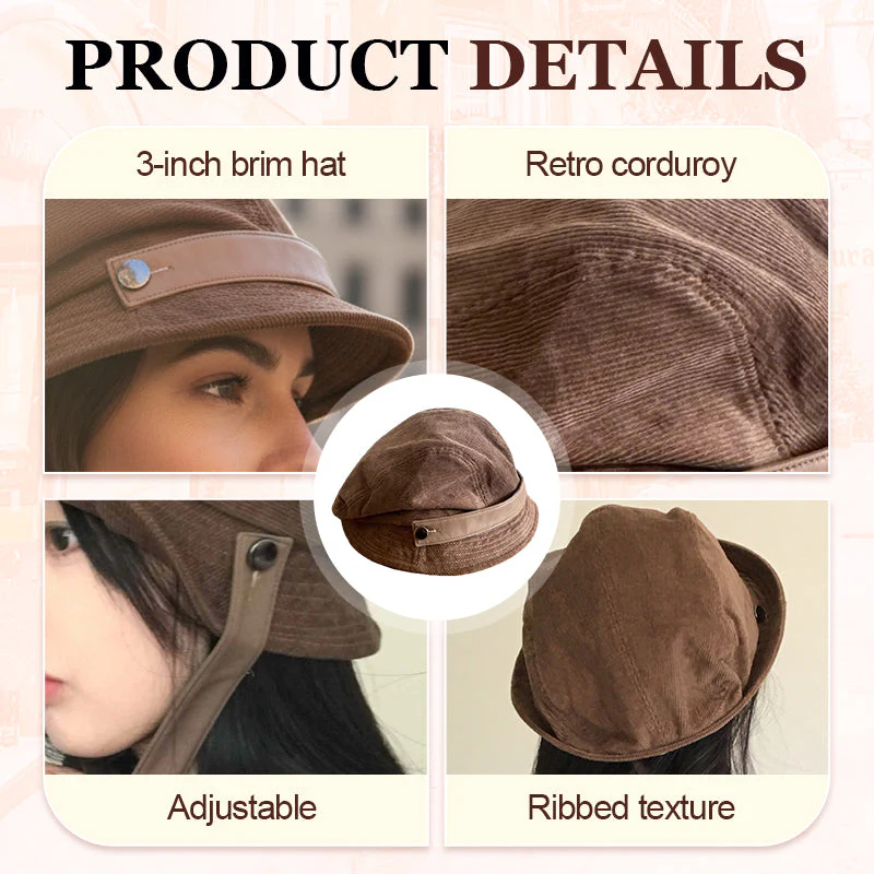 Retro Corduroy Bucket Hat - Image 6