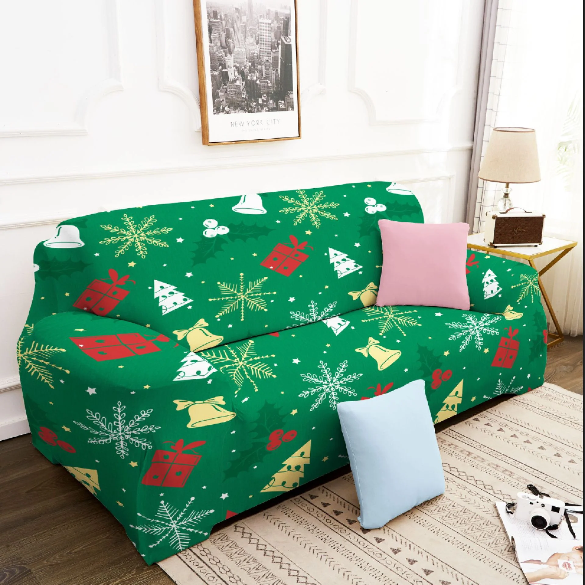 Christmas-Full-wrapped Universal Stretch Sofa Cover - Image 4
