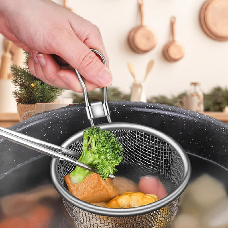 Stainless Steel Hot Pot Food Mesh Colander - Image 3