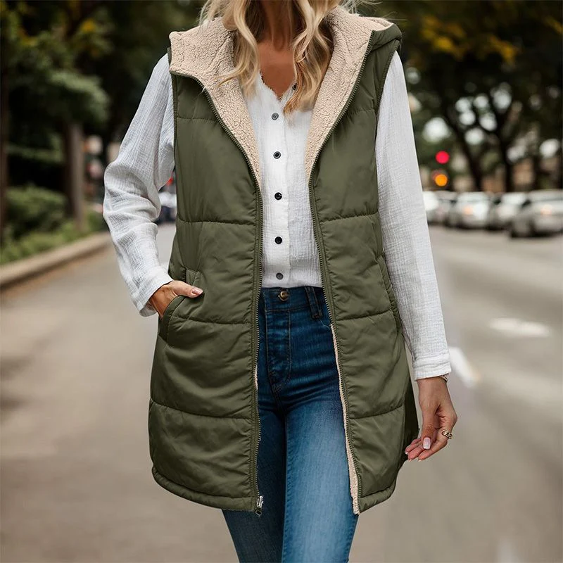Perfect Gift 🎁 Fall & Winter Reversible Vest Sleeveless Faux Wool Jacket - Free Shipping - Image 12