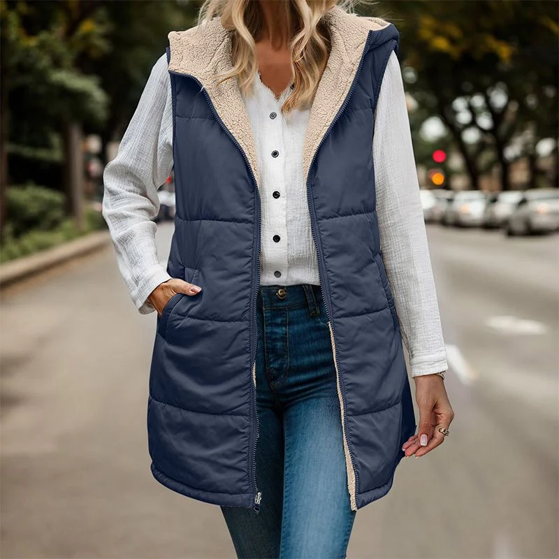 Perfect Gift 🎁 Fall & Winter Reversible Vest Sleeveless Faux Wool Jacket - Free Shipping - Image 5