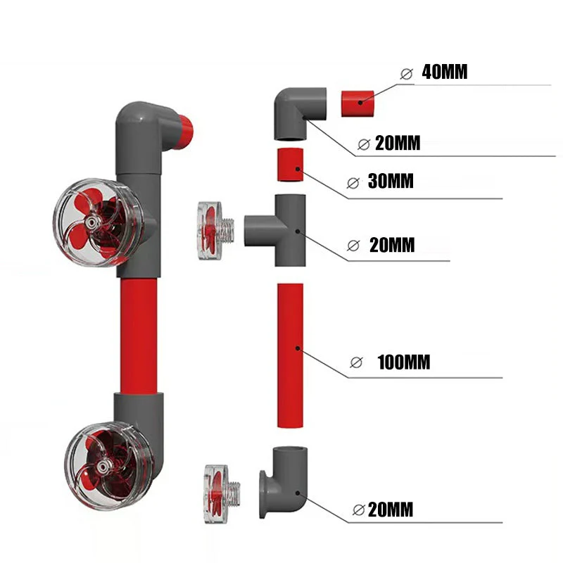 🐟Auto-Rotating 4-Blade Fan Kit for Fish Tank Outlet - Image 6