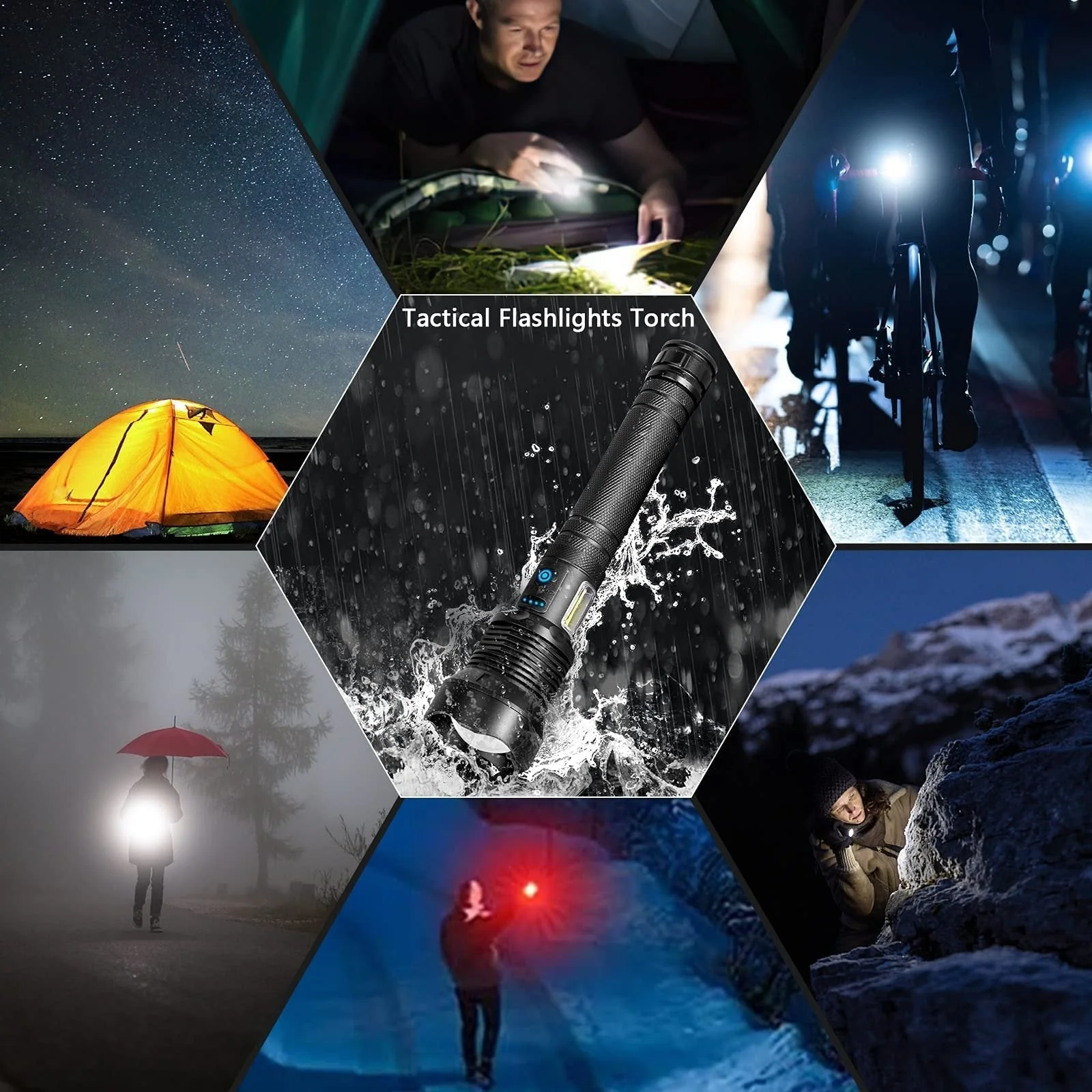 Super Bright, Powerful,High lumens,Long-Size Tactical Flashlights with Rechargeable battery - Image 8