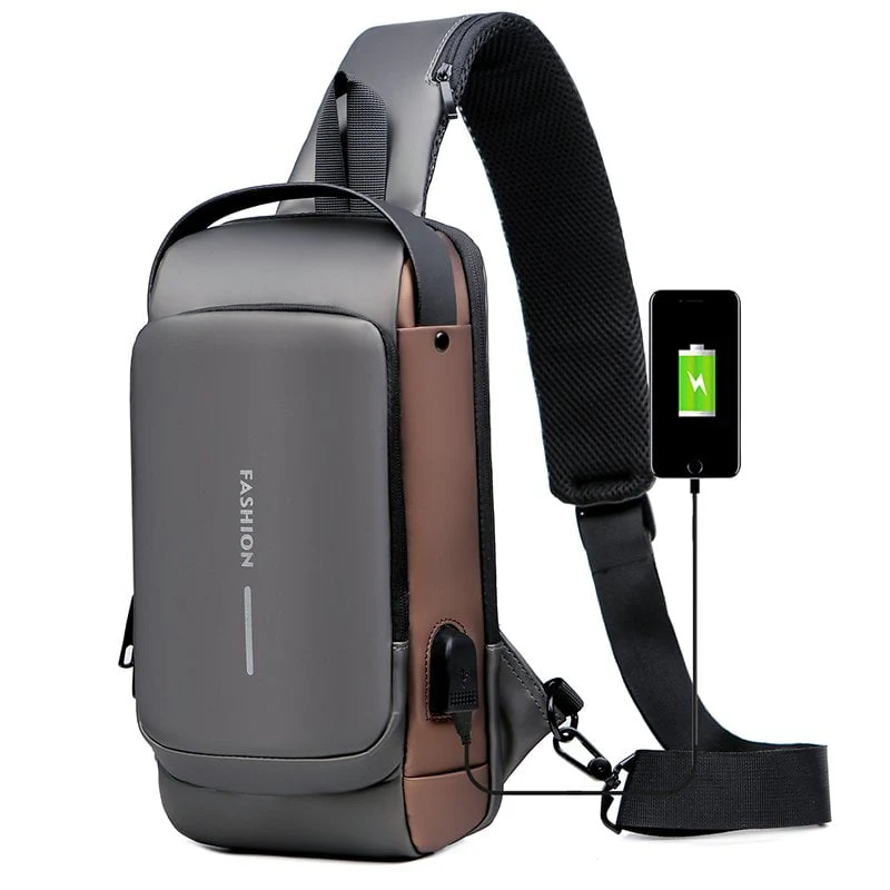 USB charging sport sling Anti-theft shoulder bag - Image 13