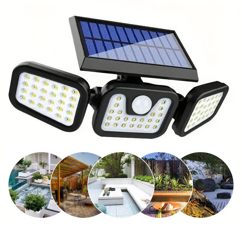 Solar 3-Heads Wall Light With Sensor Lighting Function - Image 6