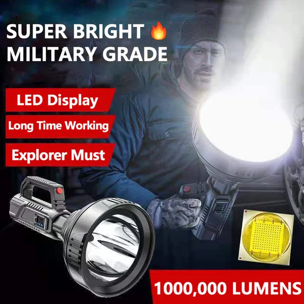 New German 1000000 lumen waterproof floodlight, large hand-held floodlight - Image 7