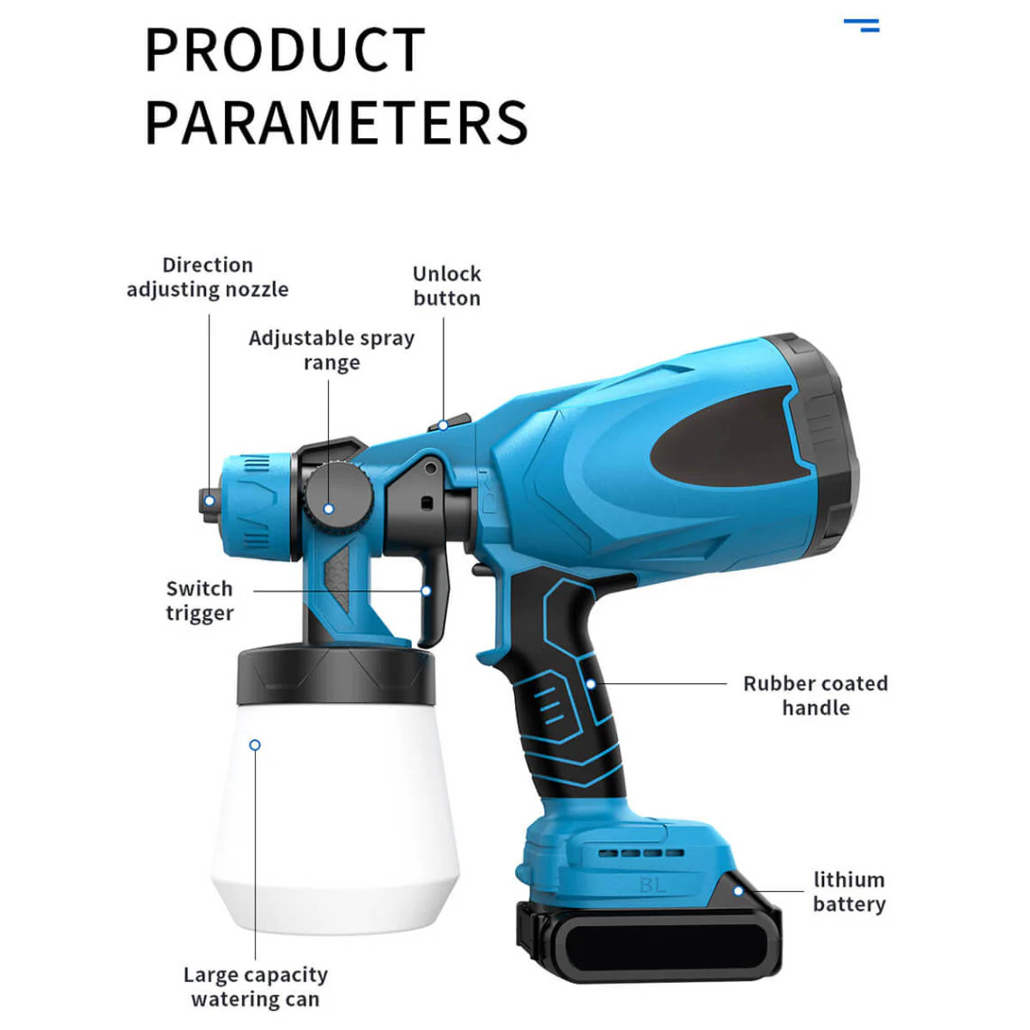 High-pressure Cordless Paint Sprayer - Image 7