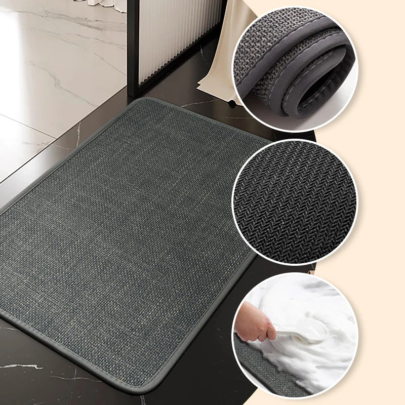 🚿✨ 3-in-1 Linen Bathroom Floor Mat! Anti-fouling + Anti-slip + Water Absorbent, let the bathroom say goodbye to slippery and dirty nightmare ✨✨ - Image 6