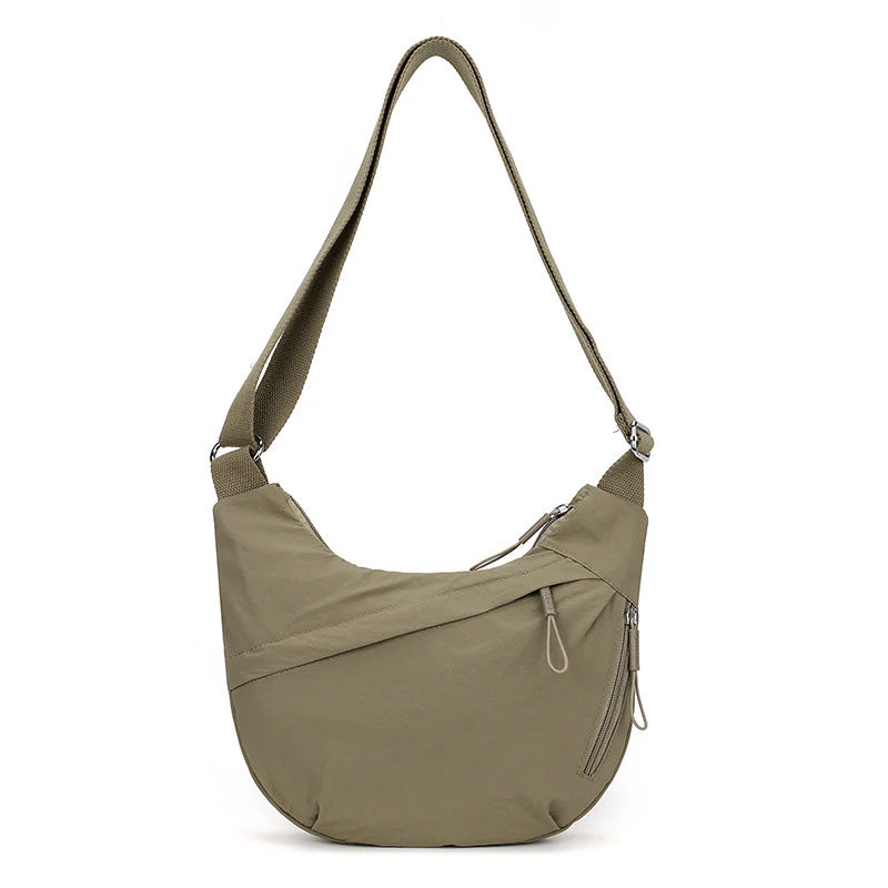Stylish Nylon Crescent Crossbody Bag - Image 10