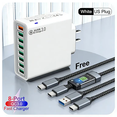📢📢50%  OFF !! ⏰8-Port USB Fast Charging Mobile Phone Charger - Image 16