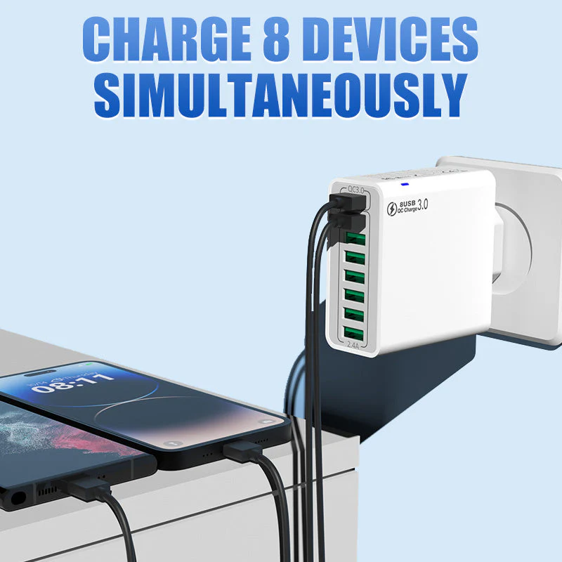 📢📢50%  OFF !! ⏰8-Port USB Fast Charging Mobile Phone Charger - Image 8