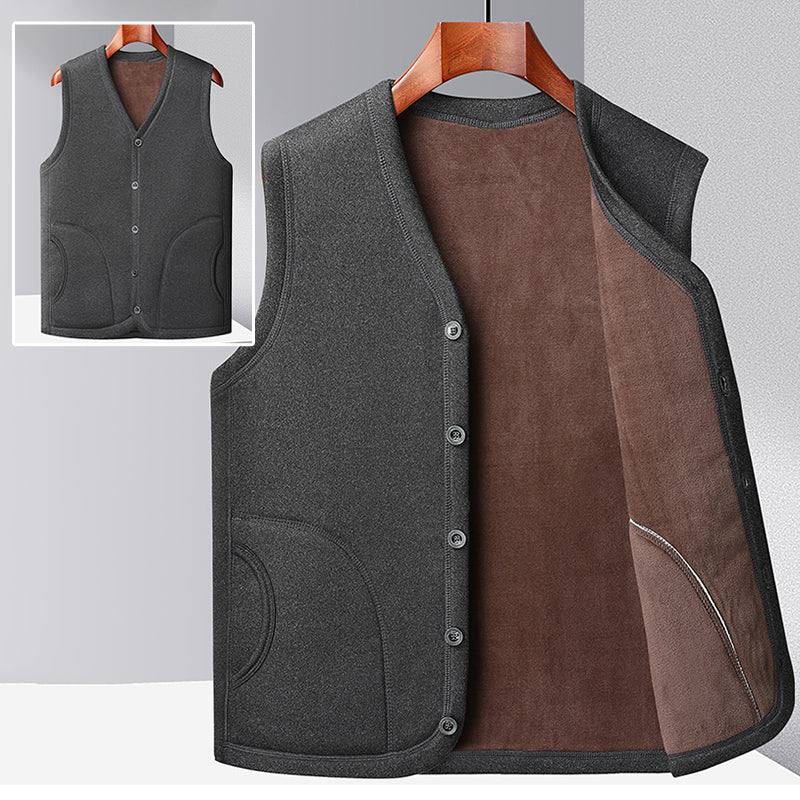 [warm gift] Men’s Winter Fleece Padded Insulation Vest - Image 5