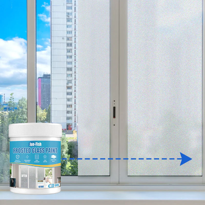 Waterproof Frosted Glass Paint for Door & Window with Brush - Image 2