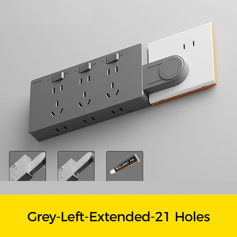 Wall Multi-Plug Outlet Extender with Separate Switches - Image 17
