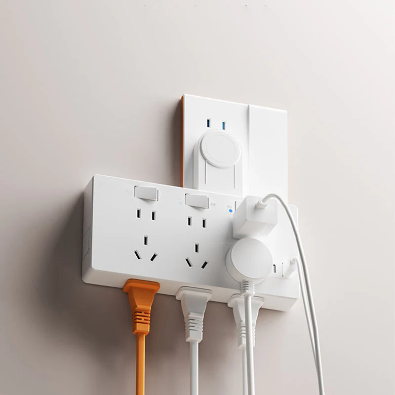 Wall Multi-Plug Outlet Extender with Separate Switches - Image 4