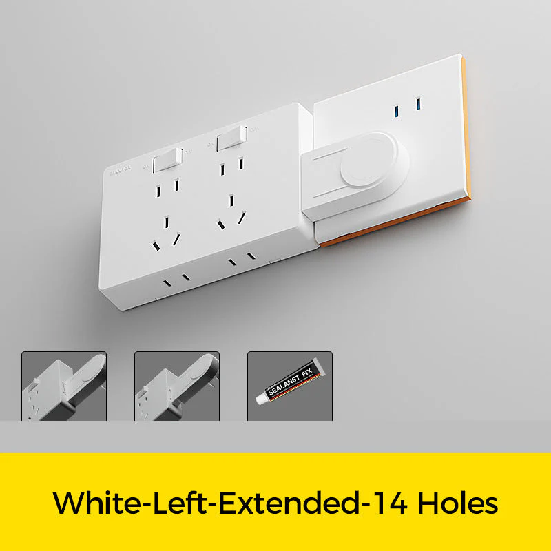 Wall Multi-Plug Outlet Extender with Separate Switches - Image 9