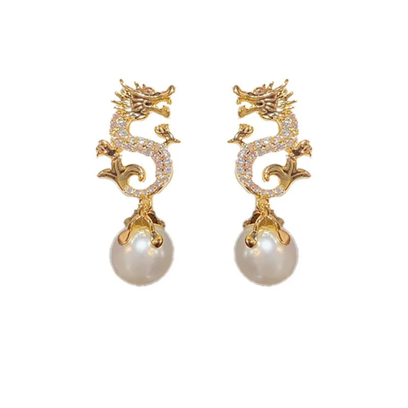 Dragon Hanging Bead Earrings -- （Have one's wishes come true！） - Image 12